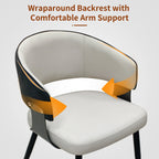 OEM Dining Chairs Microfiber Leather Wide Cushioned Seat Upholstered