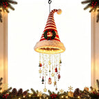 OEM  Santa Hat Hanging LED Light Tassel Bell Star Christmas Decoration S2