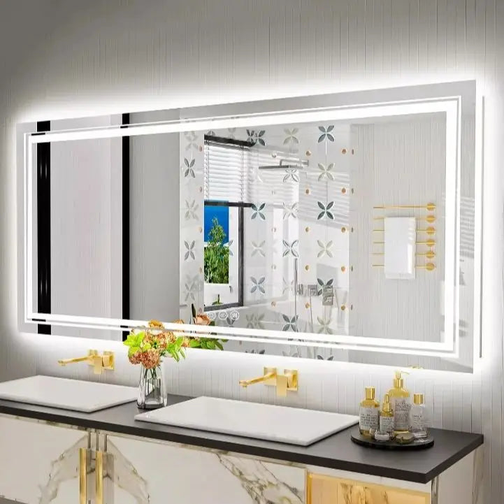 OEM Bathroom Mirror Touch Sensor Anti-Fog Silver 140x70cm