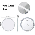 OEM Bathroom Mirror Round LED Anti-Fog 3 Colour Lights Silver 60cm