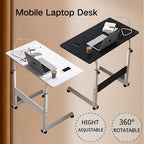OEM Laptop Desk Adjustable Height Tilting Tabletop White