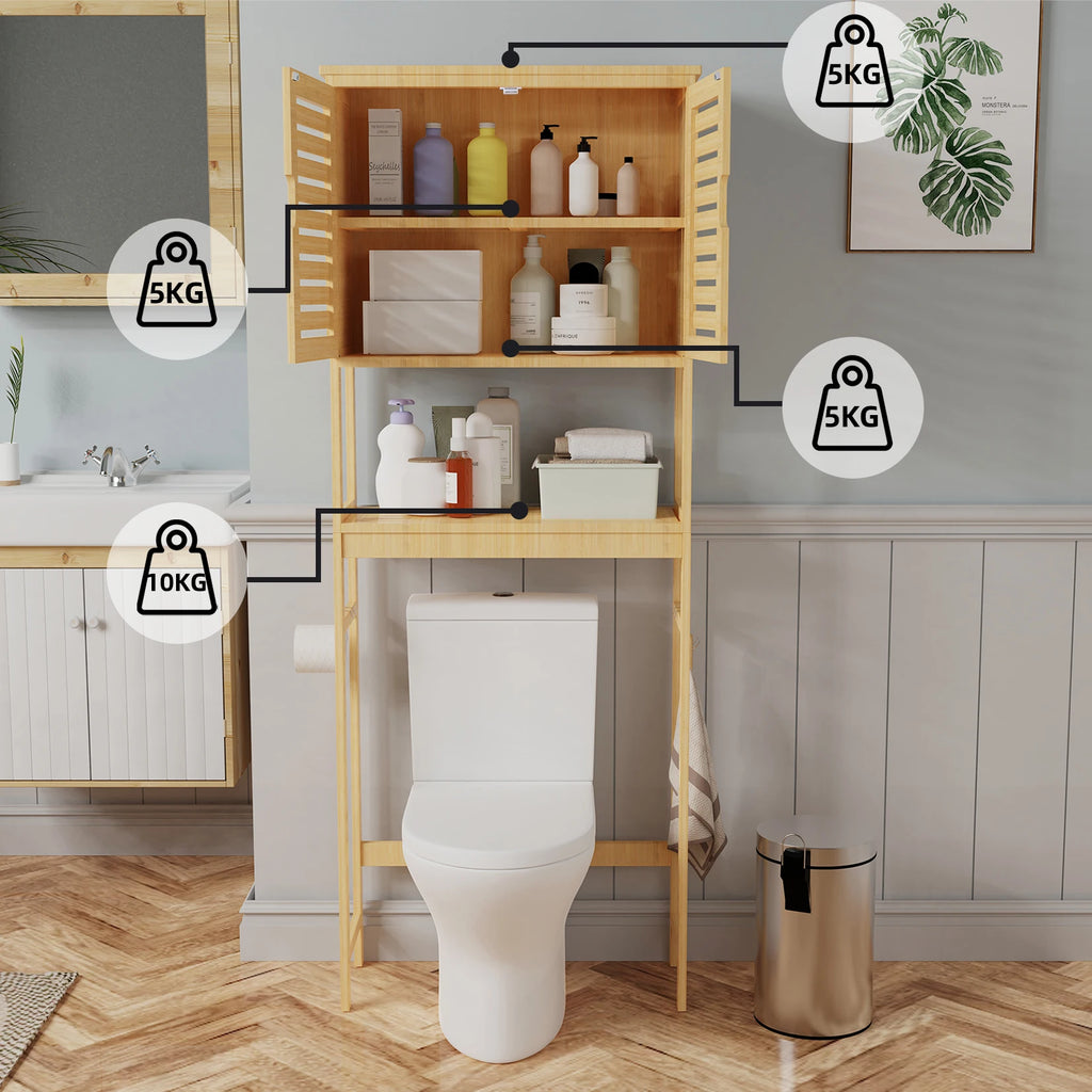 OEM Storage Cabinet Bamboo Design Natural Wood