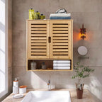 Bathroom Cabinet Shelf - Wall Mounted - Bamboo