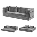 OEM Convertible Sofa Bed Folding Pull-Out Mattress Grey