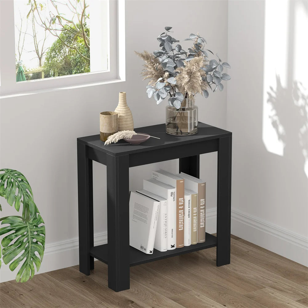 OEM End Table 2-Tier Storage Shelf Black