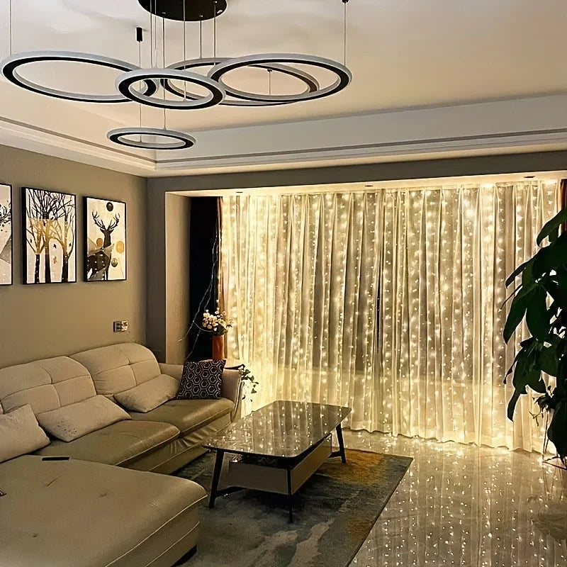 OEM Curtain Fairy String Lights DC 5V Gold 3x3m