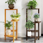 OEM Plant Stand 3-Tier Bamboo Corner Shelf Natural Wood
