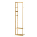 OEM Coat Rack Bamboo Storage Shelf Natural