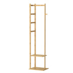 OEM Coat Rack Bamboo Storage Shelf Natural