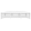 OEM Outdoor Marquee Gazebo Party Tent with 5 Removable Window Side Panels Steel Frame White 3x9m