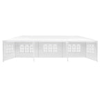 OEM Outdoor Marquee Gazebo Party Tent with 5 Removable Window Side Panels Steel Frame White 3x9m