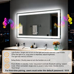 OEM Bathroom Mirror LED Backlit Bluetooth Speaker Silver
