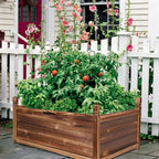 OEM Raised Planter Box Wooden Natural Wood