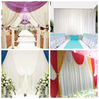 OEM Wedding Backdrop Curtain Large Event Draping White