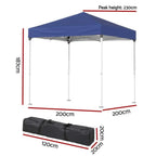 OEM Pop Up Gazebo Adjustable Outdoor Canopy Blue 2x2m