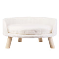 OEM Miniature Couch Velvet Upholstery Solid Stems White 60CM
