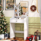 OEM Makeup Vanity Desk LED Mirror Storage White
