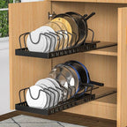 OEM Pull-Out Pots Pans Organiser Sliding Cabinet Storage Rack 2 Pack 42.3x21cm