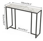 OEM Console Table Marble Accent White Marble 100x30x78.5CM