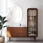 OEM Vanity Mirror Frameless Oval Silver