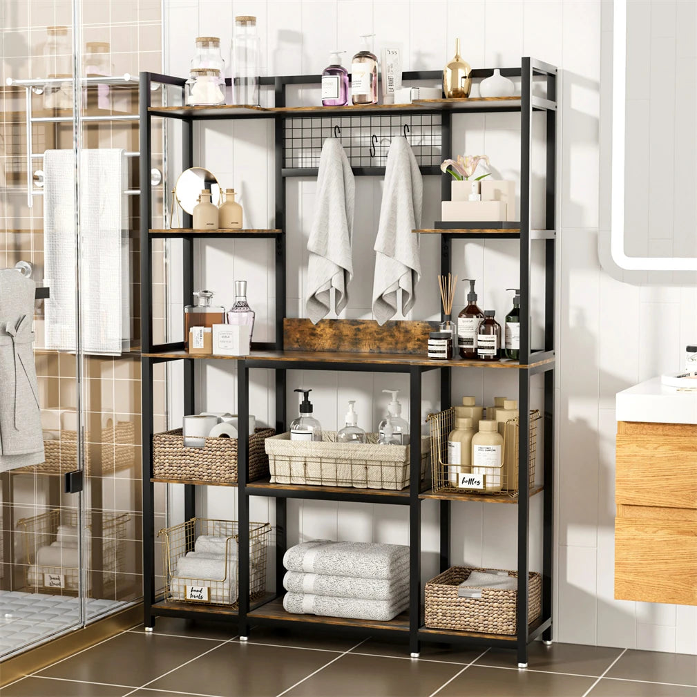 OEM Kitchen Baker's Rack 5-Tier Industrial Shelves Hooks