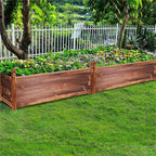 OEM Raised Planter Box Wooden Natural Wood