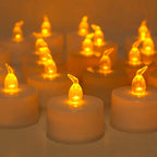 OEM OEM Flameless LED Tealight Candles Flickering Warm Yellow 12/24 Pack
