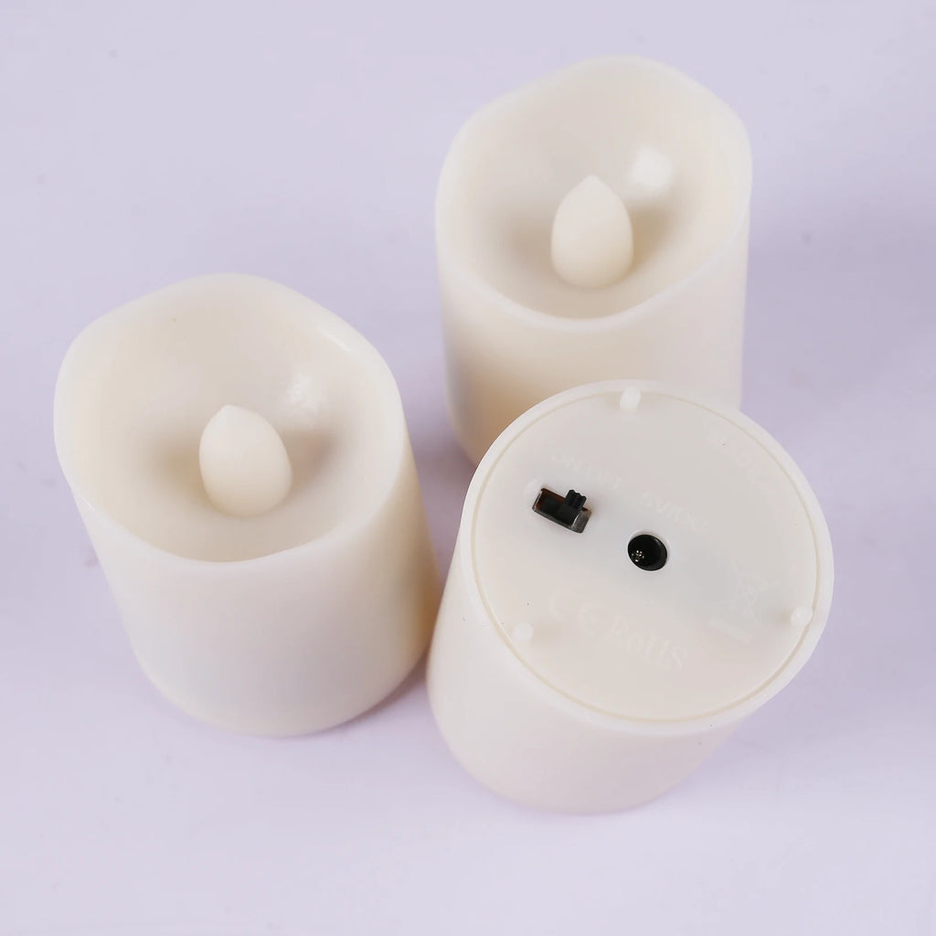 OEM Rechargeable Flameless LED Votive Candles Remote Timer Warm White 6 Pack