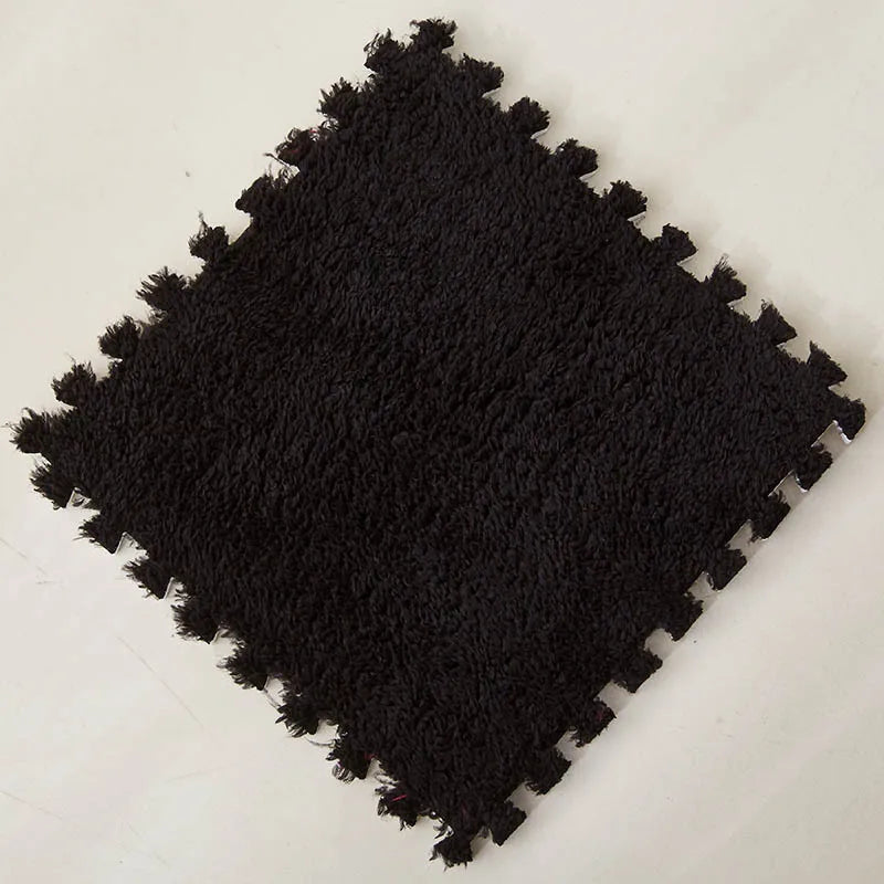 OEM Plush EVA Foam Interlocking Play Mat Floor Tiles Black 30x30x1cm 20 Pack