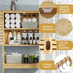 OEM Storage Cabinet Bamboo Design Natural Wood