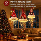 OEM  Santa Hat Hanging LED Light Tassel Bell Star Christmas Decoration S2