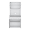 OEM Buffet Sideboard Hutch Storage Cabinet White 80x40x180cm