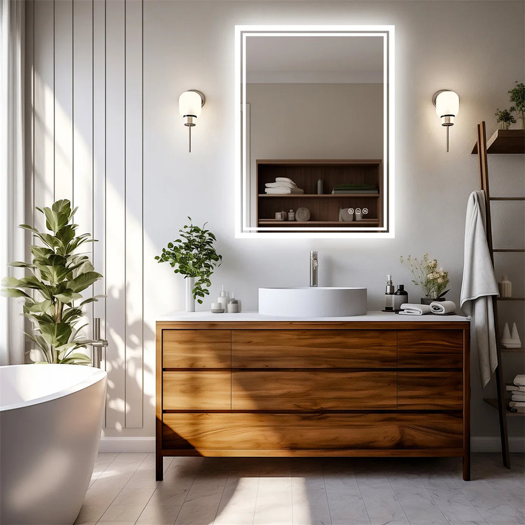 OEM Bathroom Mirror Rectangular LED White