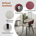 OEM Dining Chairs Microfiber Leather Wide Cushioned Seat Upholstered