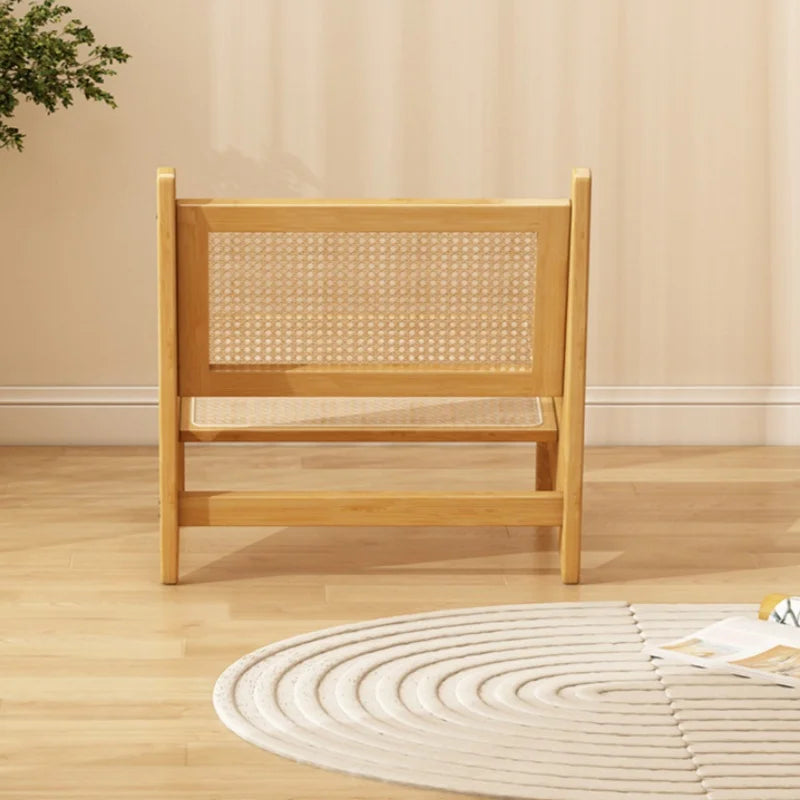 Lounge Armchair with Backrest - Light Oak