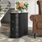 OEM End Table 2-Drawer Narrow Slim Wood