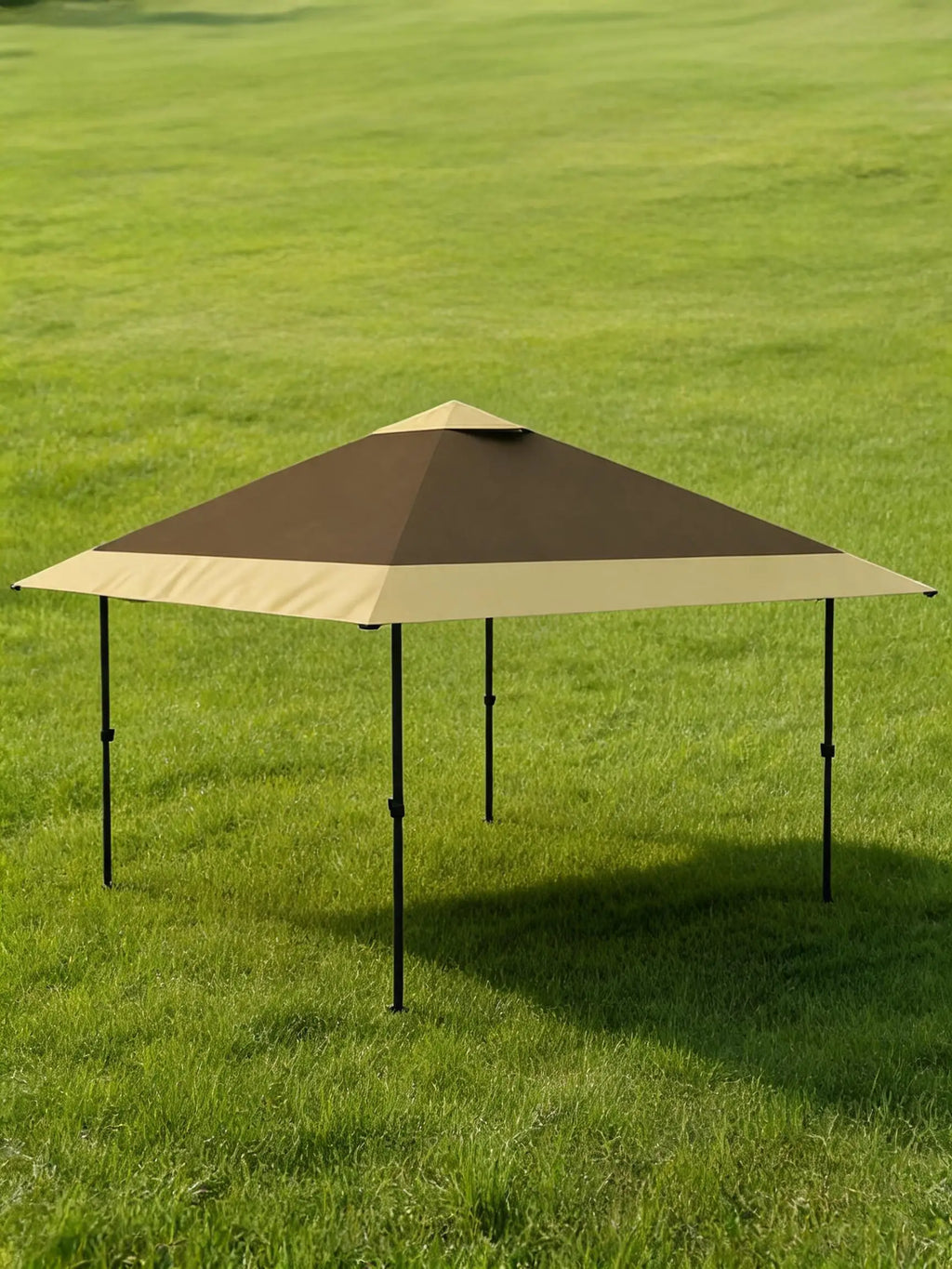 OEM Outdoor Pop Up Gazebo Canopy Tent Adjustable Height Waterproof Khaki 12x12ft