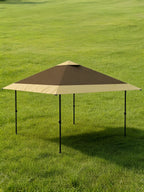 OEM Outdoor Pop Up Gazebo Canopy Tent Adjustable Height Waterproof Khaki 12x12ft