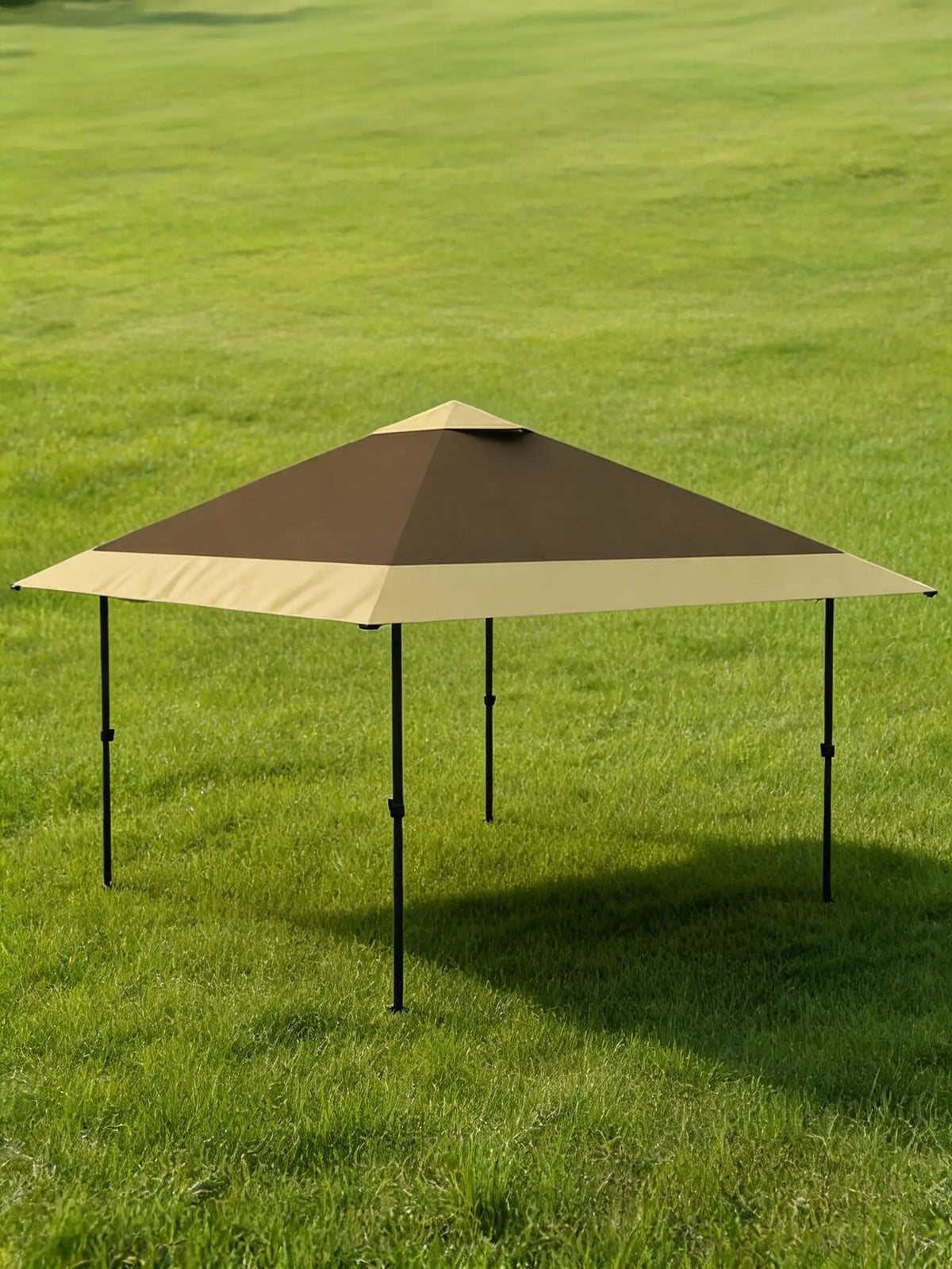 OEM Outdoor Pop Up Gazebo Canopy Tent Adjustable Height Waterproof Khaki 12x12ft