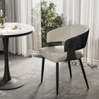 OEM Dining Chairs Microfiber Leather Wide Cushioned Seat Upholstered