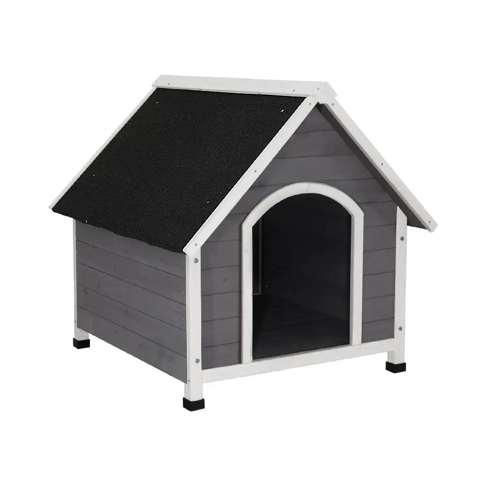 OEM Wooden Dog Kennel Weatherproof Outdoor Pet House Grey 78x89x81cm