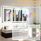 OEM Bathroom Mirror LED Backlit Bluetooth Speaker Silver