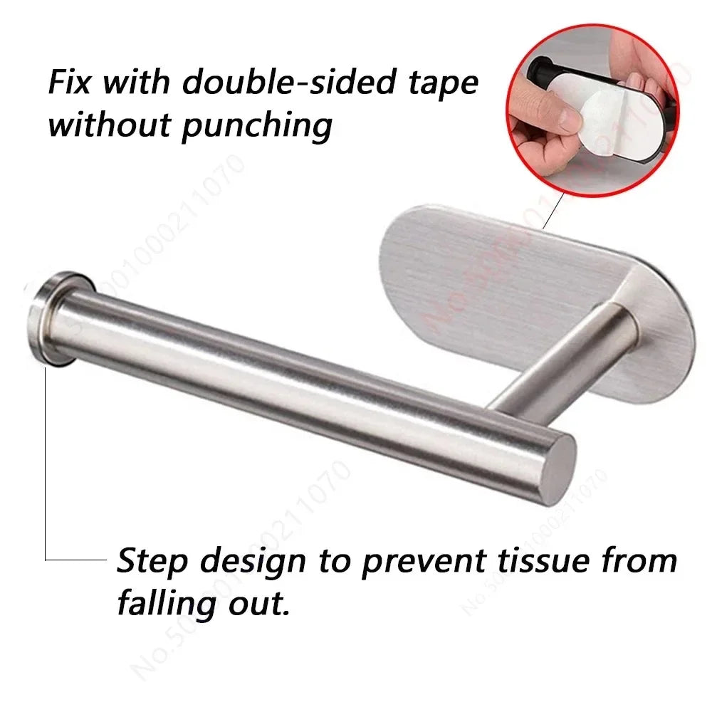 Paper Towel Holder - Stainless Steel - No Drilling