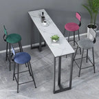 OEM Console Table Sintered Stone Top Metal Frame Black/White
