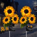 OEM Solar Sunflower Garden Lights 3-Head LED Outdoor 4 Pack
