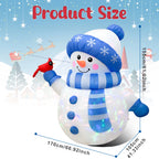 OEM Christmas Inflatable Snowman Colourful Lights Outdoor 5ft 100V-127V