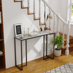 OEM Console Table Marble Accent White Marble 100x30x78.5CM