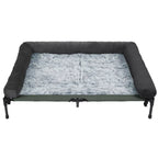 OEM Pet Bed Elevated Cooling Detachable Plush Bolster Gray Large