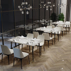 OEM Dining Table Sintered Stone Top Seats 4-6 White