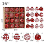 OEM Christmas Ball Ornaments Glitter Electroplated Plastic Xmas Tree Hanging Baubles Gold 6cm 16 Pack